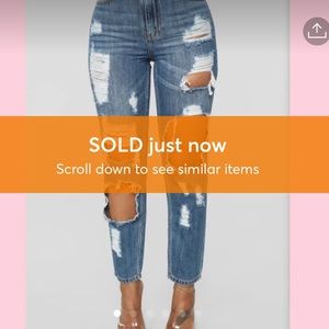 High Waisted Distressed Jeans